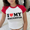 Micro Ribbed Raglan Baby T-Shirt I Love My Kids Mother's Day Gift