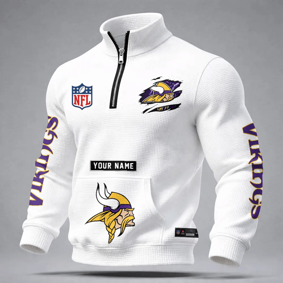 Minnesota Vikings Durable Quarter-Zip Performance Sweatshirt