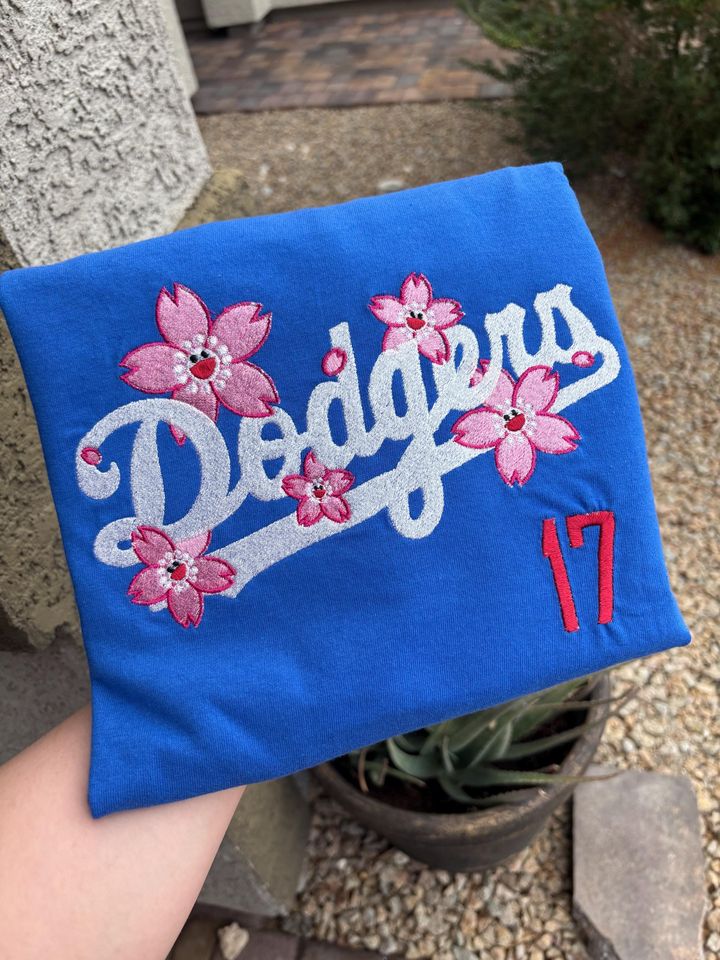 Embroidered Baseball Sweatshirt, Dodgers