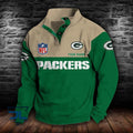 Green Bay Packers Double Breasted Stand Collar Sweatshirts