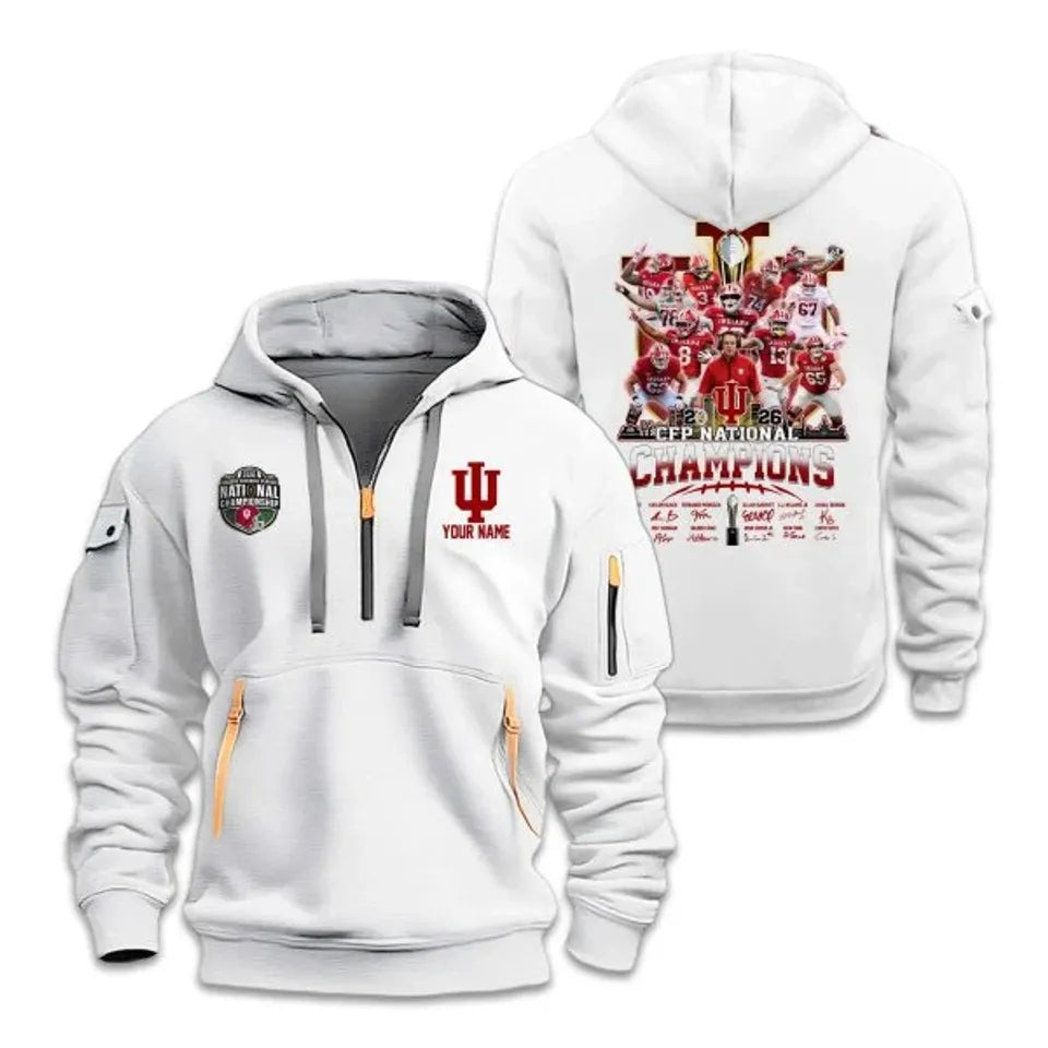 Hoosiers CFP National Champions 2026 Quarter Zip Hoodie