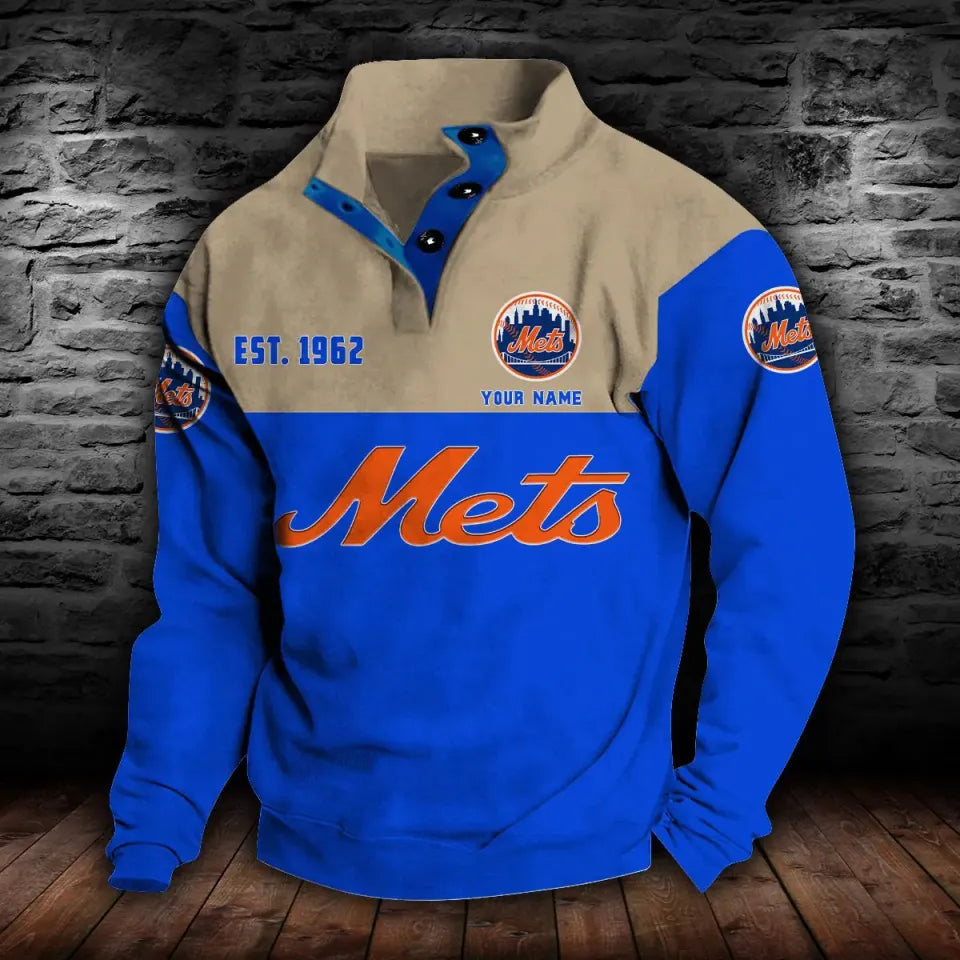 N ew Y ork Mets Stand Collar Sweatshirt