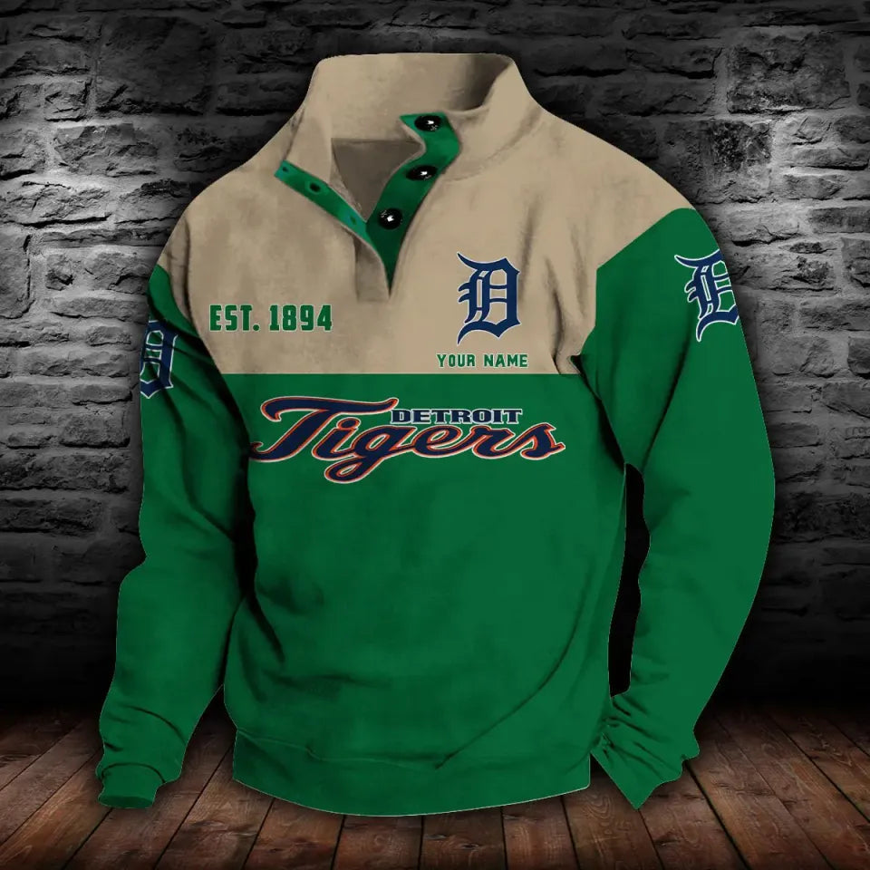 D etroit T igers Stand Collar Sweatshirt