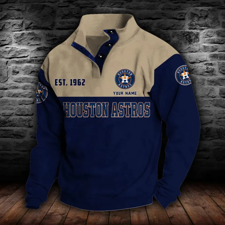 H ouston A stros Stand Collar Sweatshirt