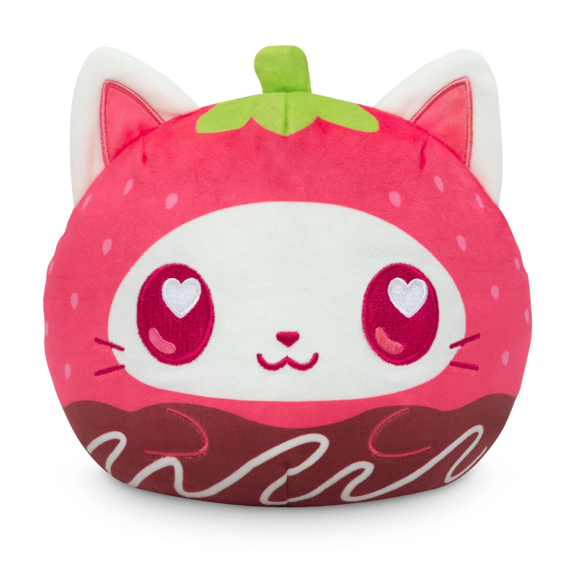 Chocolate Strawberry Cat 6" Reversible Plushie