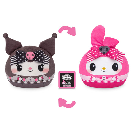 Anniversary My Melody & Kuromi 6" Reversible Plushie (Pink + Black)
