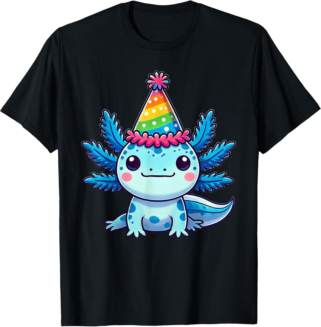 Anime Kawaii Axolotl Birthday Party Hat T-Shirt