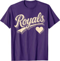 Royals Retro Style Heart Script Name Gift For Men Women Kids T-Shirt
