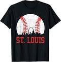 St. Louis Cityscape Vintage Baseball City Men Women Kids T-Shirt