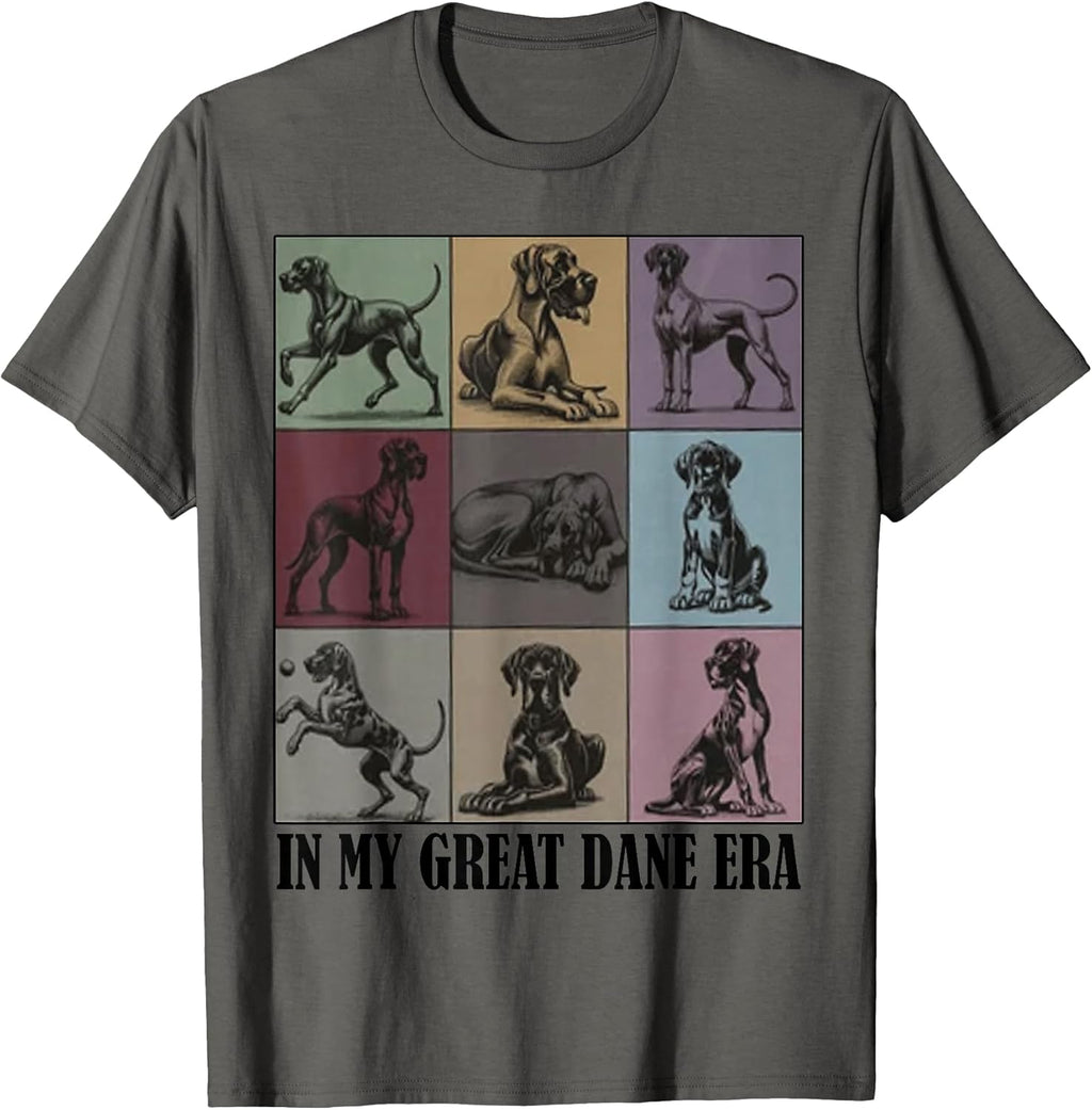 Funny Great Dane Quote in My Great Dane Era Dog Cool Dog Mom T-Shirt