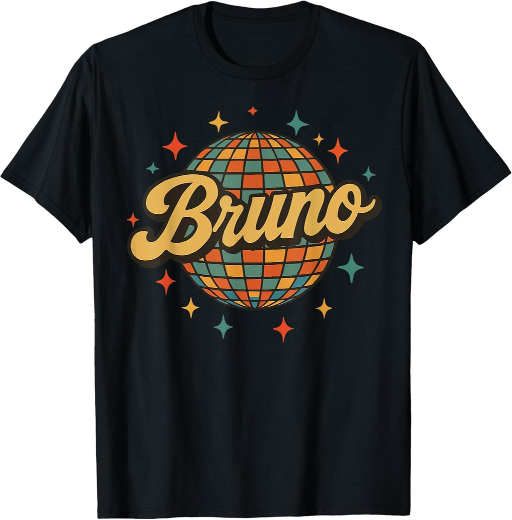 Vintage Bruno Personalized Name I Love Bruno 70's 80's Retro T-Shirt