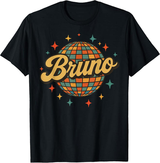 Vintage Bruno Personalized Name I Love Bruno 70's 80's Retro T-Shirt