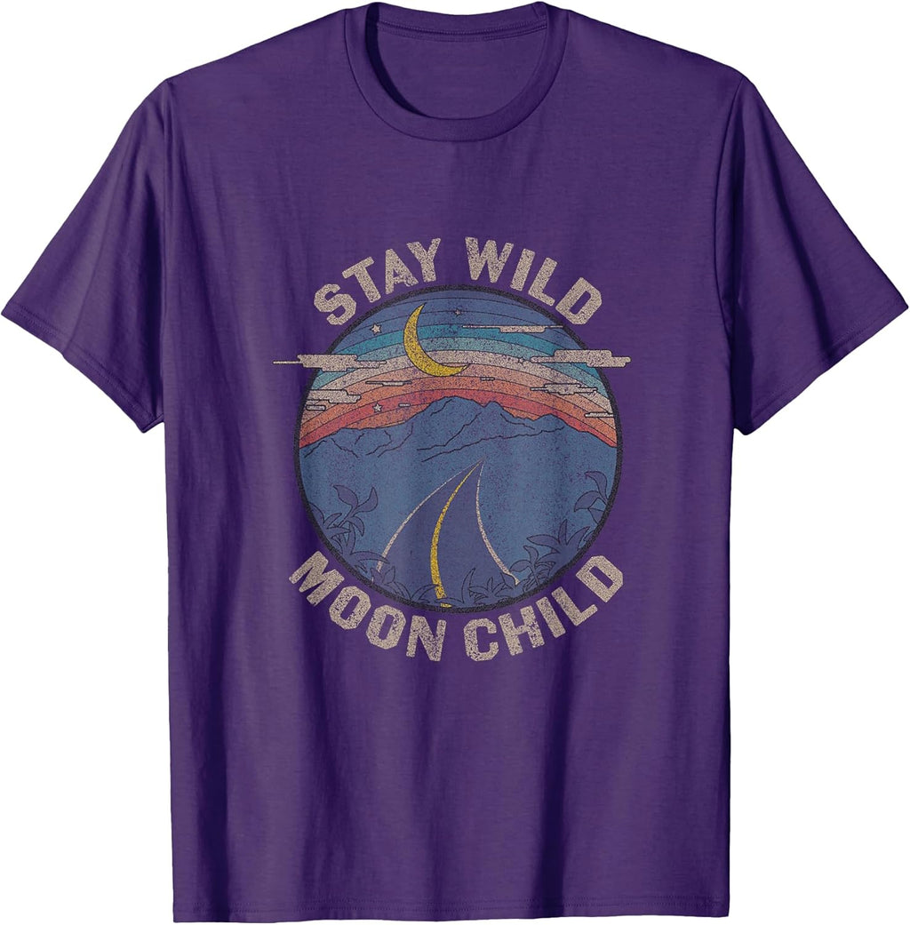 Distressed 70’s Stay Wild Moon Child