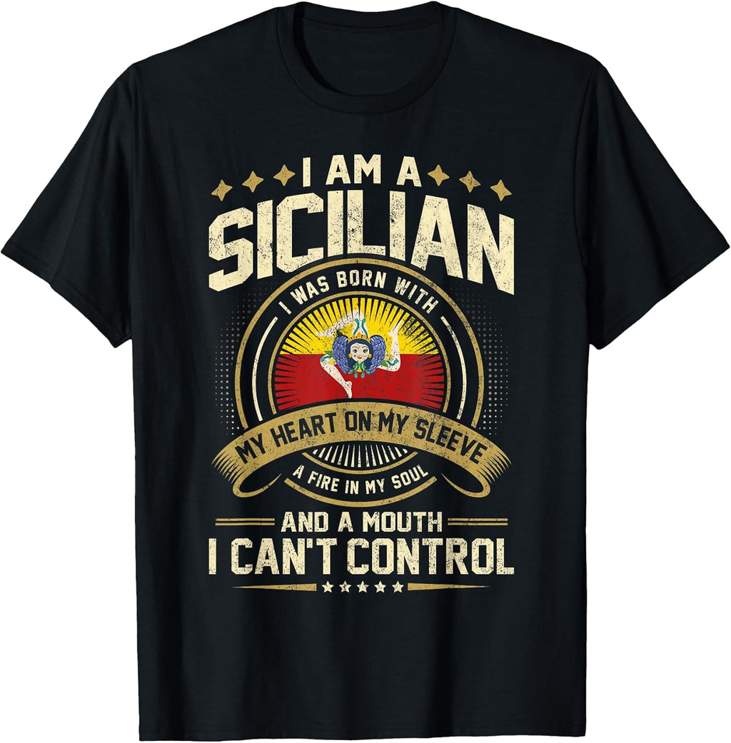 Sicily Funny Quote Sicilian Vintage T-Shirt