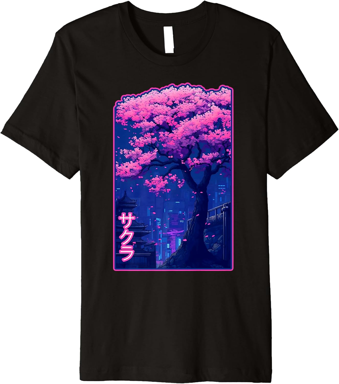 Sakura Vaporwave Pixel Art Premium T-Shirt
