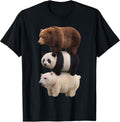 Funny Stacked Bear Panda Polar Bear Animal