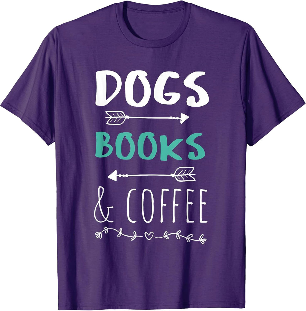 Dogs Books Coffee Book Reader Shirt ithrey