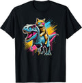 Pop Art Dinosaur T-Rex Cat Tyrannosaurus Rex Cats T-Shirt