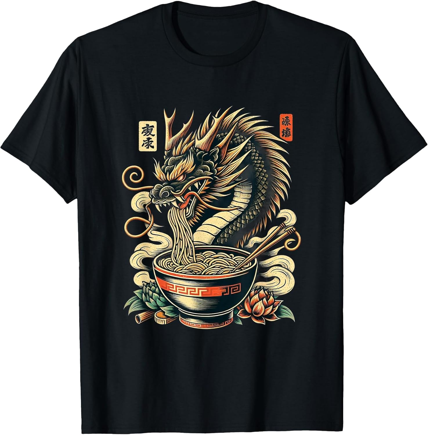 Dragon Ramen Kawaii Neko Japanese Noodles Aesthetic T-Shirt