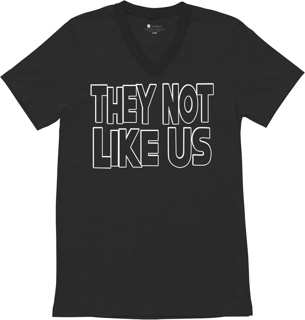 They Not Like Us Men's T-Shirt Minimalist Urban Street Edgy Streetwear Monochrome Slang Outsider Pride Slogan Men's Tee