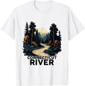 Connecticut River T-Shirt Retro Minimalist River Connecticut T-Shirt