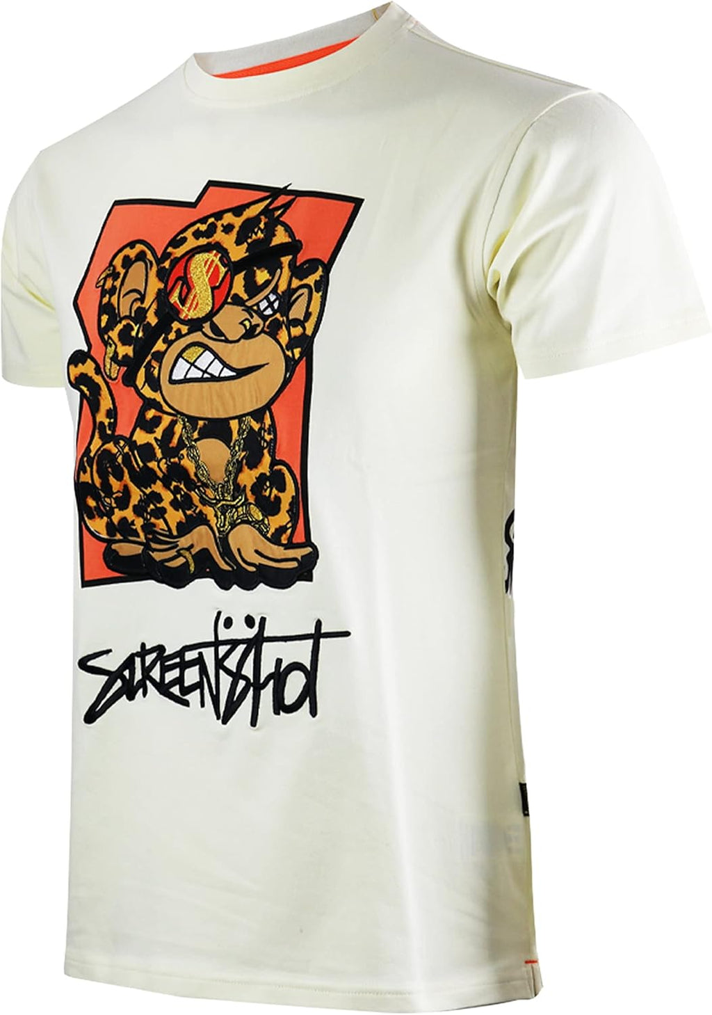 TEE3202SS Mens Hip-Hop NYC Streetwear Urban Varsity Racing Premium Tee