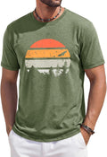 Mens Short Sleeve T-Shirts Casual Graphic Printed Tee Tops Crewneck Summer Beach Hawaiian Vintage Shirt