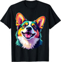 Colorful Corgi Pop Art Dog T-Shirt