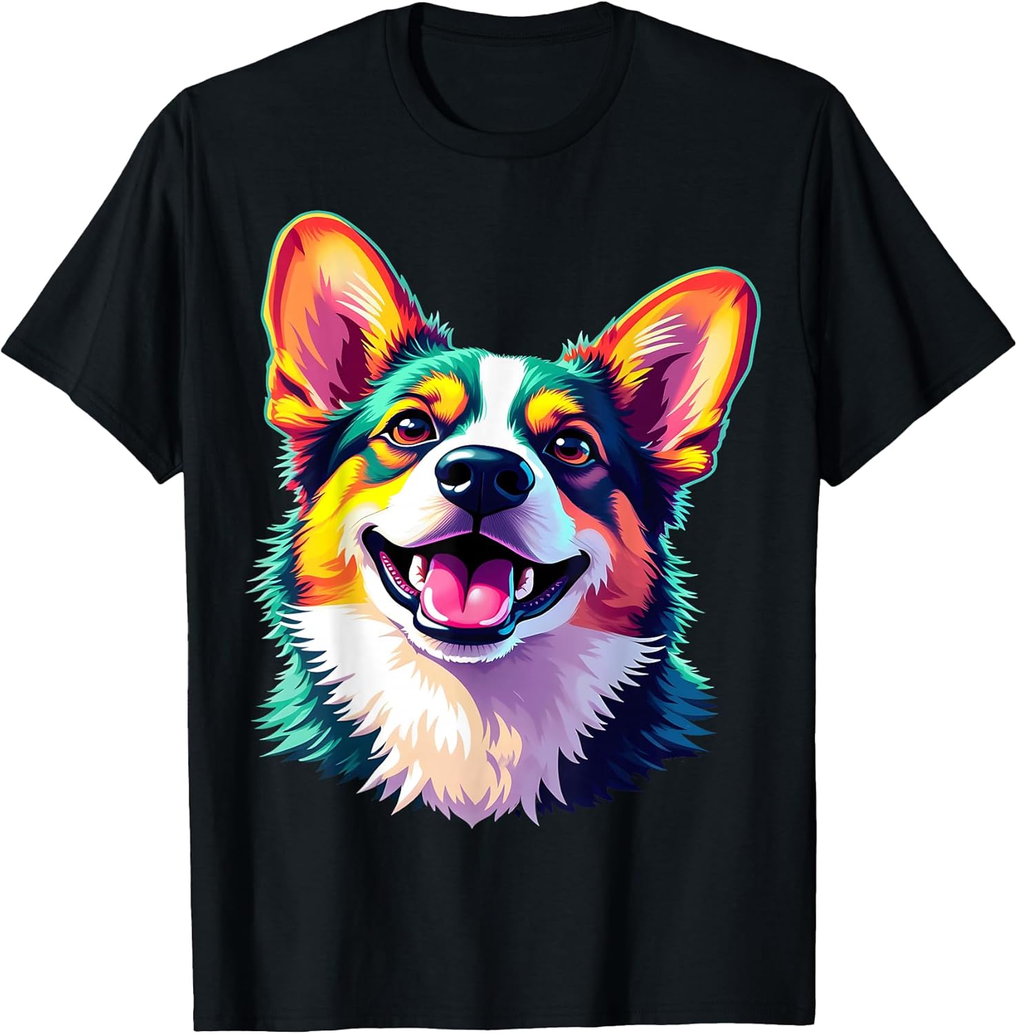 Colorful Corgi Pop Art Dog T-Shirt