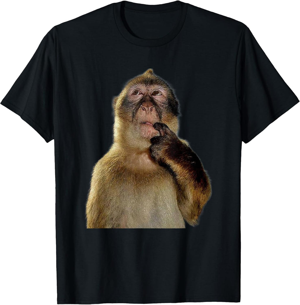 Thinking Monkey Meme T-Shirt