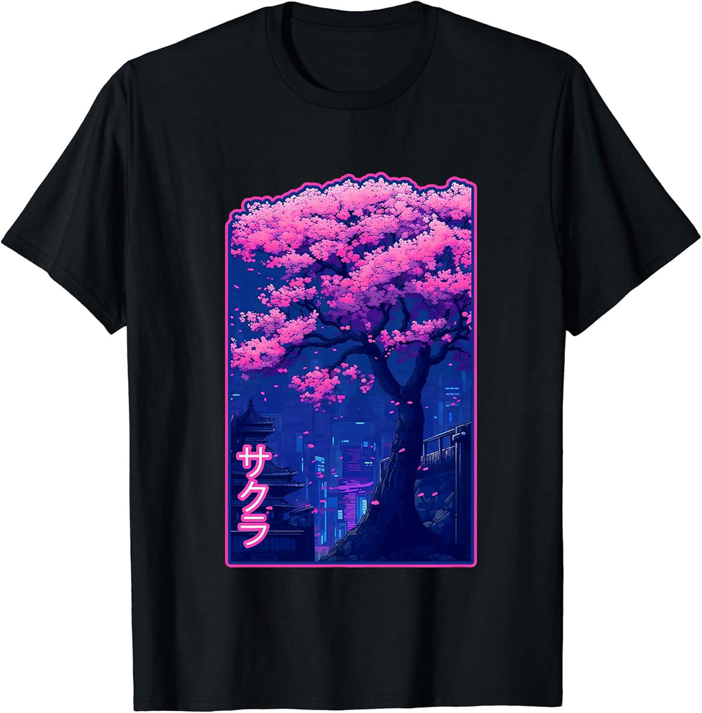 Sakura Vaporwave Pixel Art Clothing