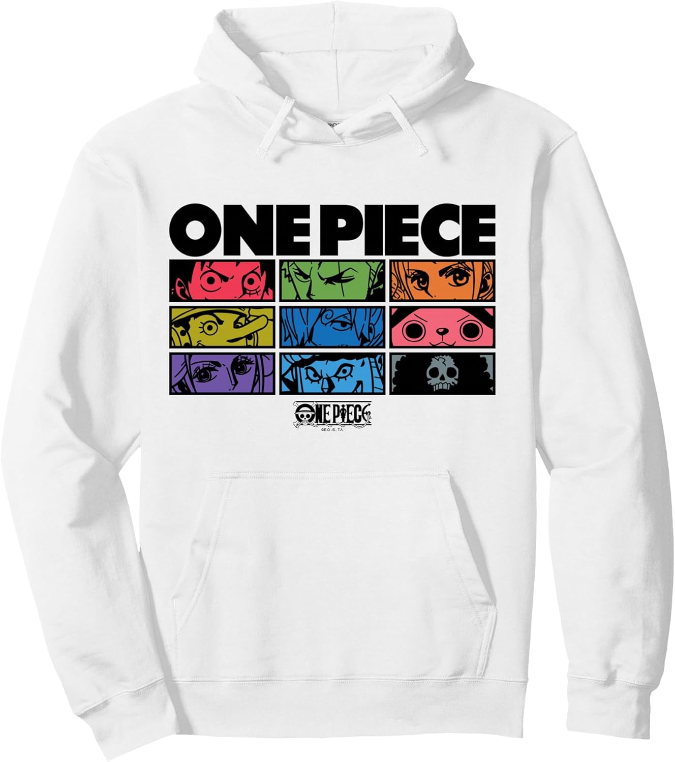 Anime Character Eyes Colorful Pop Art Grid Pullover Hoodie