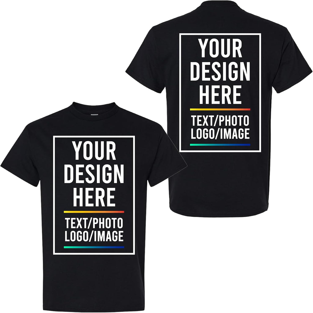Custom T-Shirt with Image & Text | Design Your Own Unisex Tshirt | Unisex Cotton Tee for Men & Women