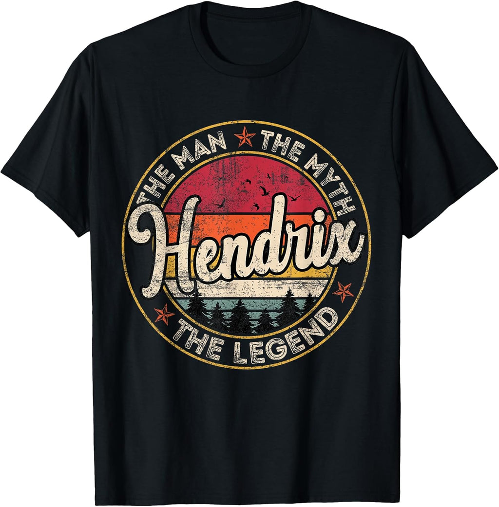 Hendrix First Name Personalized Vintage Retro