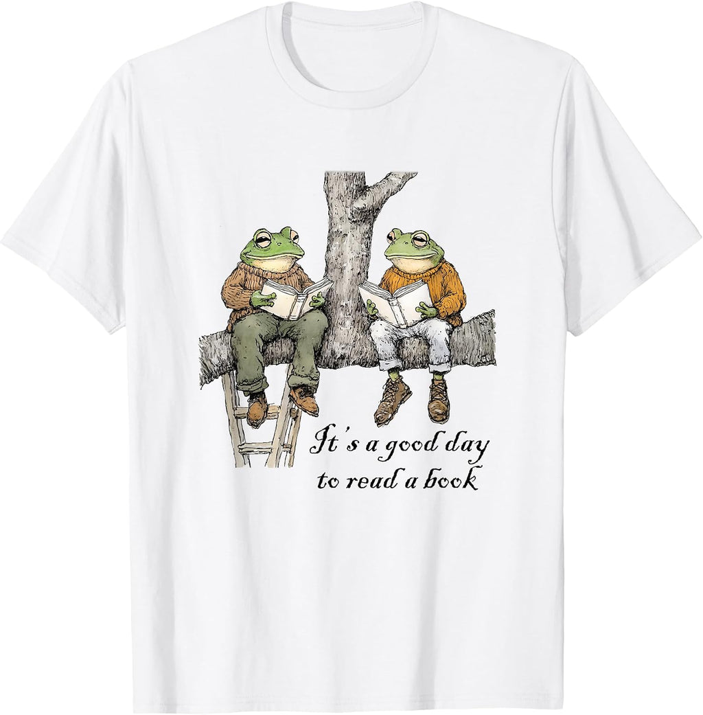 It's A Good Day To Read A Book Funny Frog Toad