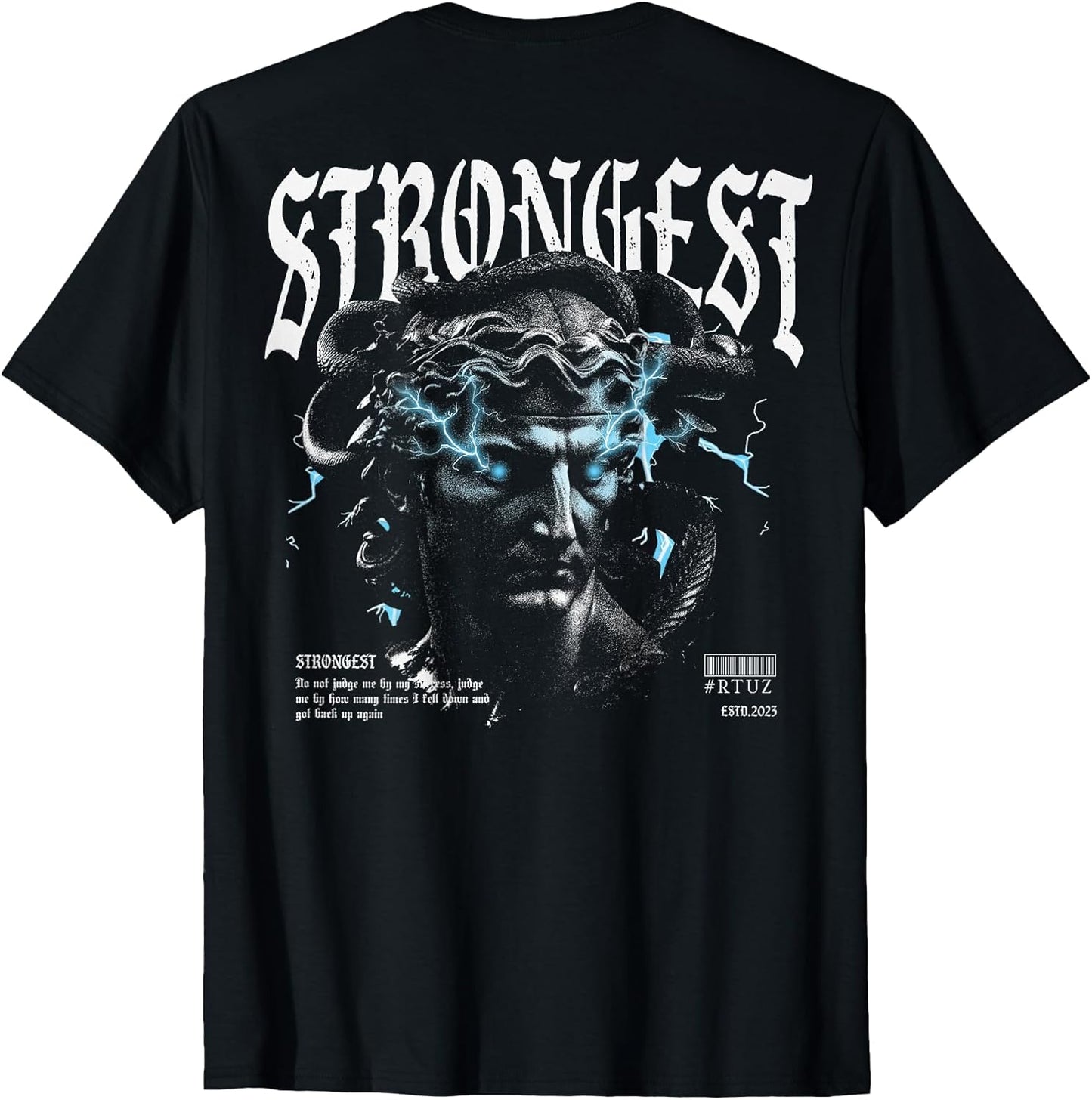 Modern hip hop vintage graffiti urban back print streetwear T-Shirt, Small