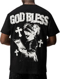 Mens Graphic T-Shirts, Christian Tees Shirt Unisex Oversized Jesus Y2K Cotton Streetwear Top