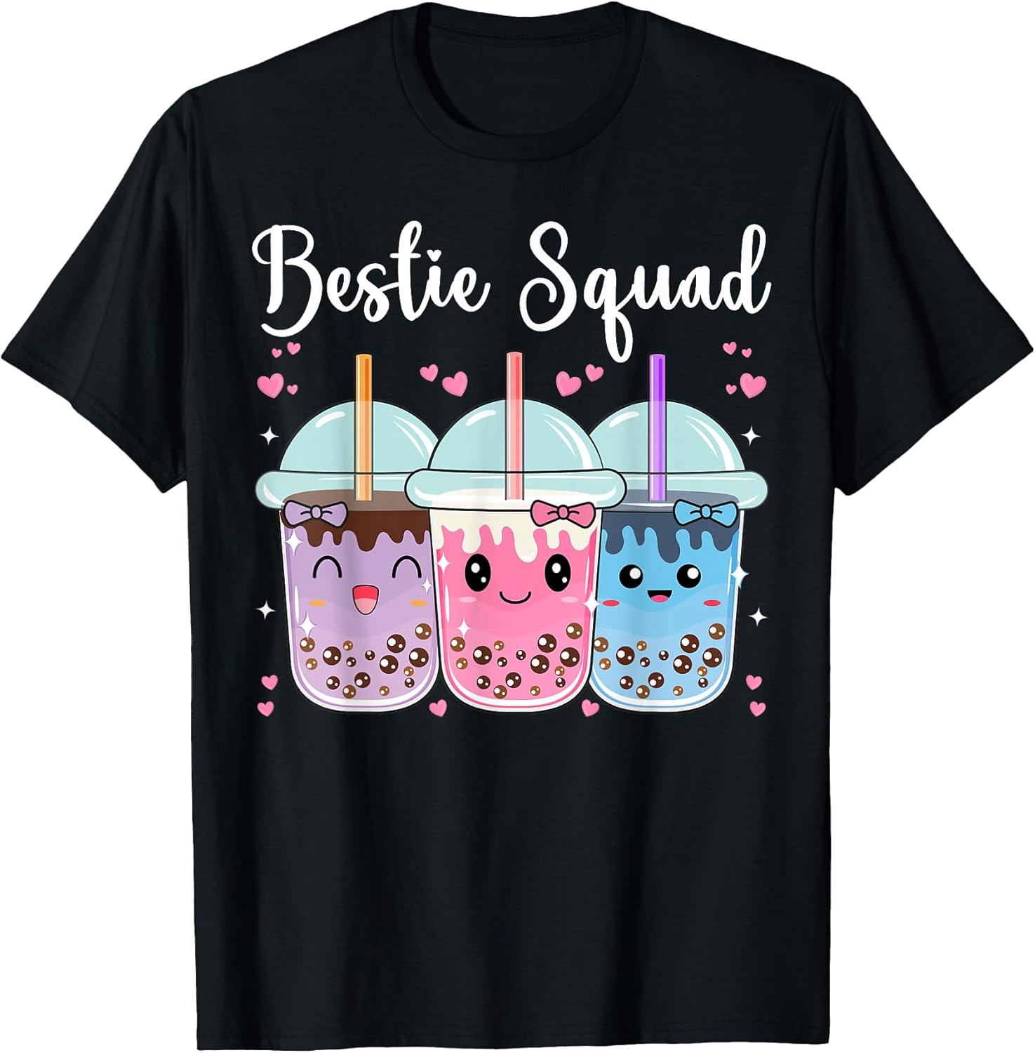 Bestie Squad Bubble Tea Cute Kawaii Friends Lovers BFF Girls T-Shirt