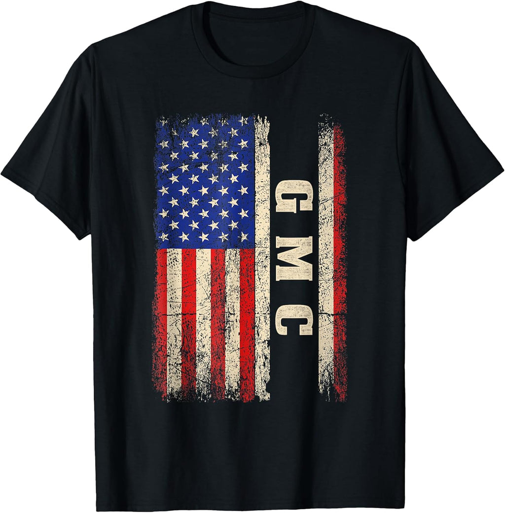 GMC Last Name Shirt GMC Name American Flag T-Shirt