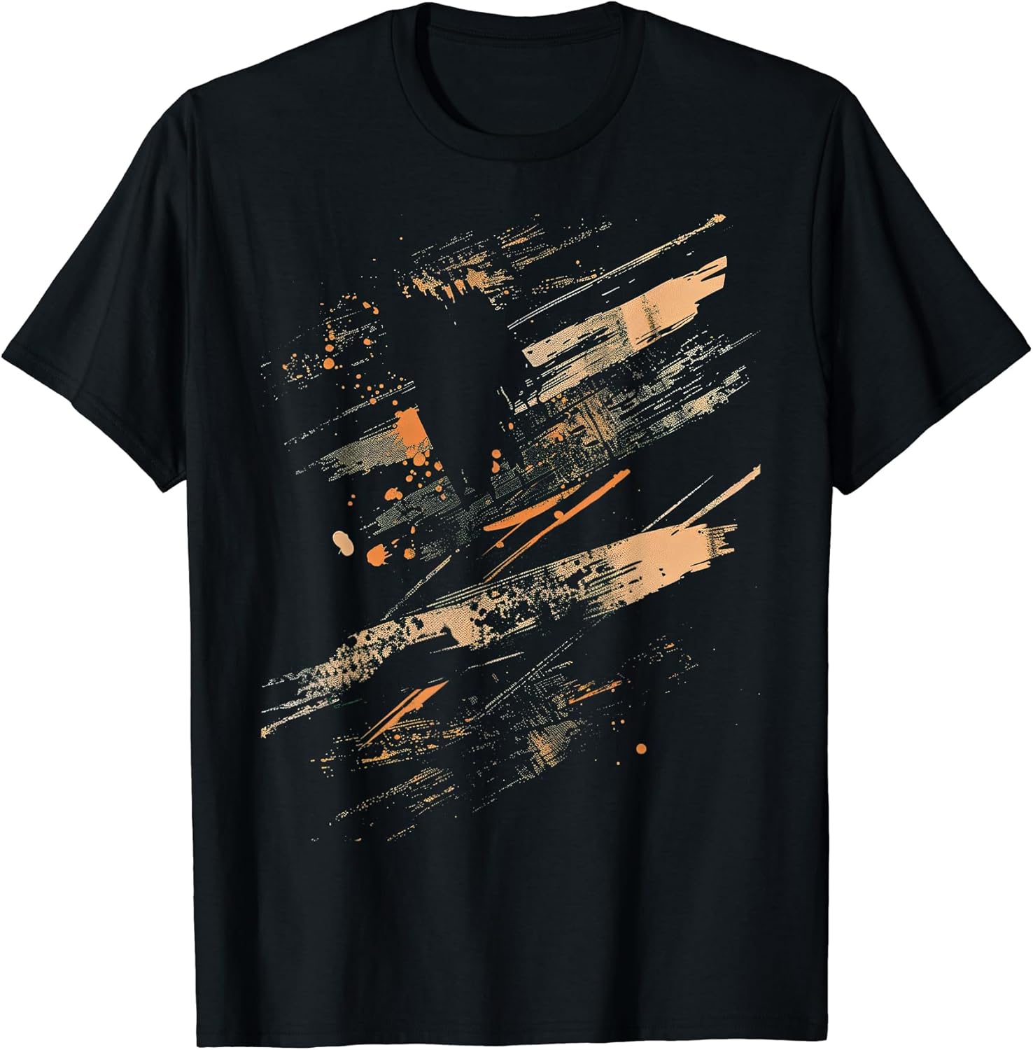 Orange Black Urban Grunge T-Shirt
