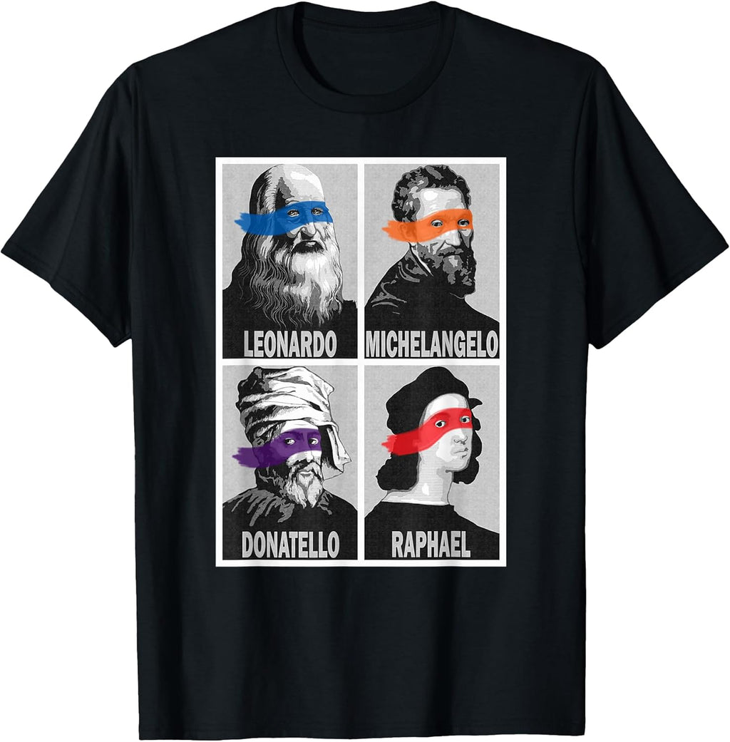 Renaissance Ninja Artists Poster Style Pop Art T-Shirt T-Shirt