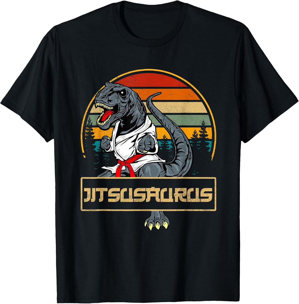 Jitsusaurus Funny Jiu Jitsu T-Rex BJJ MMA Martial Arts Gifts T-Shirt