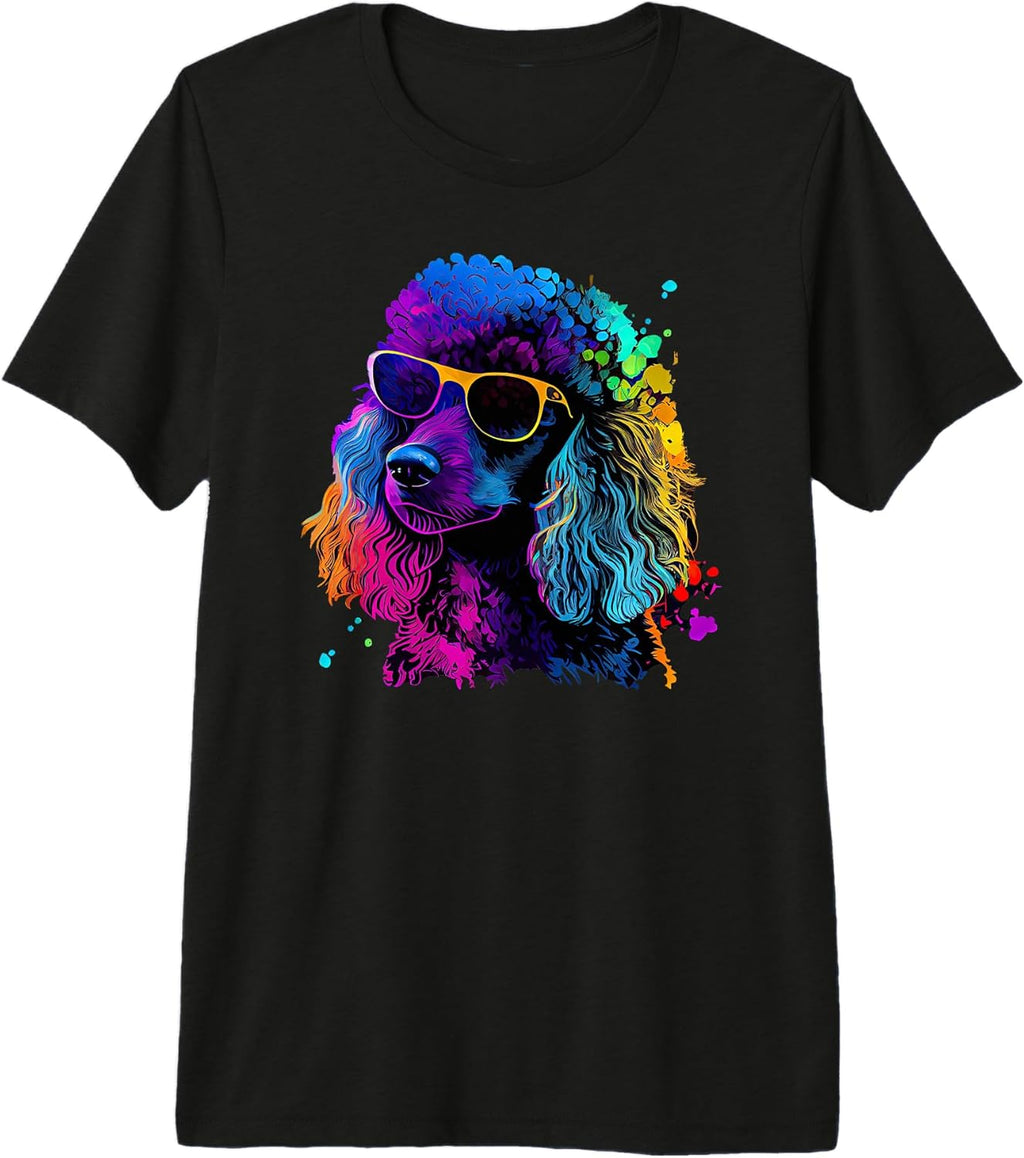 Poodle Pop Art Colorful Design Poodle Lovers Premium Tri-blend T-Shirt