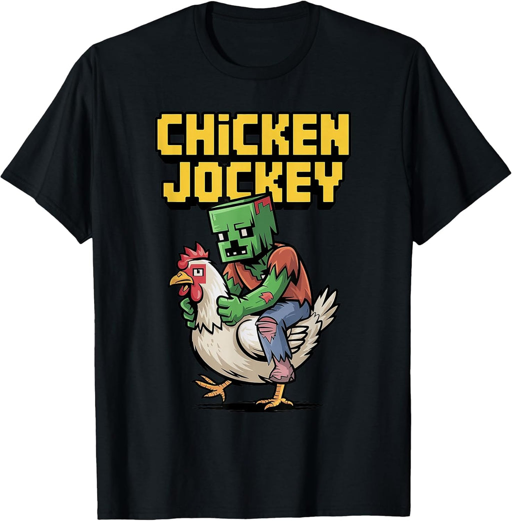 Jock Chicken Baby Zombie Pixel Art Gamer Boys Kids Toddler T-Shirt