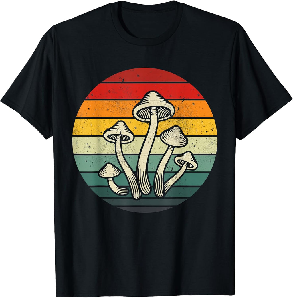 Vintage Retro Mushroom 80s 90s Mushroom Lovers Funny Food T-Shirt