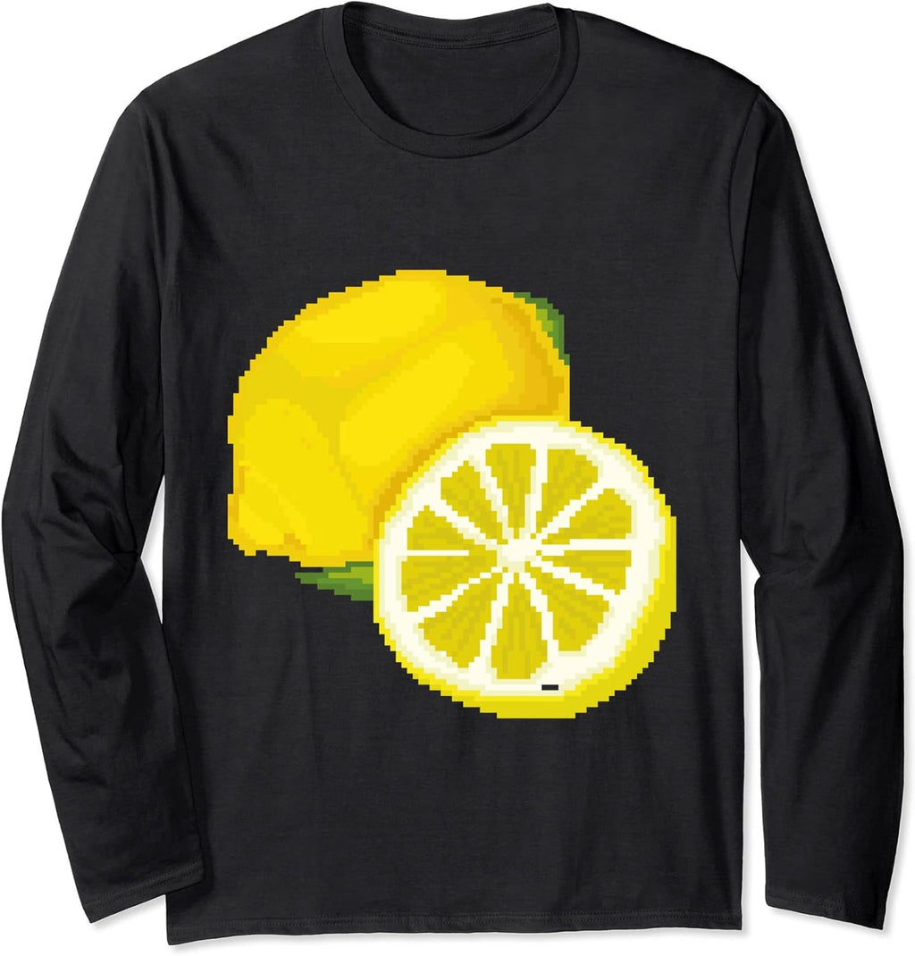 Pixel Art - Lemon Long Sleeve T-Shirt