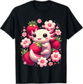 Cute Axolotl Kawaii Anime Axolotl Strawberry T-Shirt