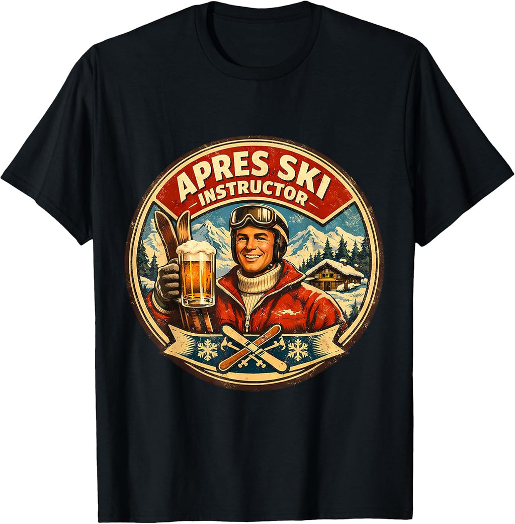 Mens Apres Ski Instructor Vintage Beer Merch