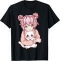 Anime Girl Cat Cats Kawaii T-Shirt
