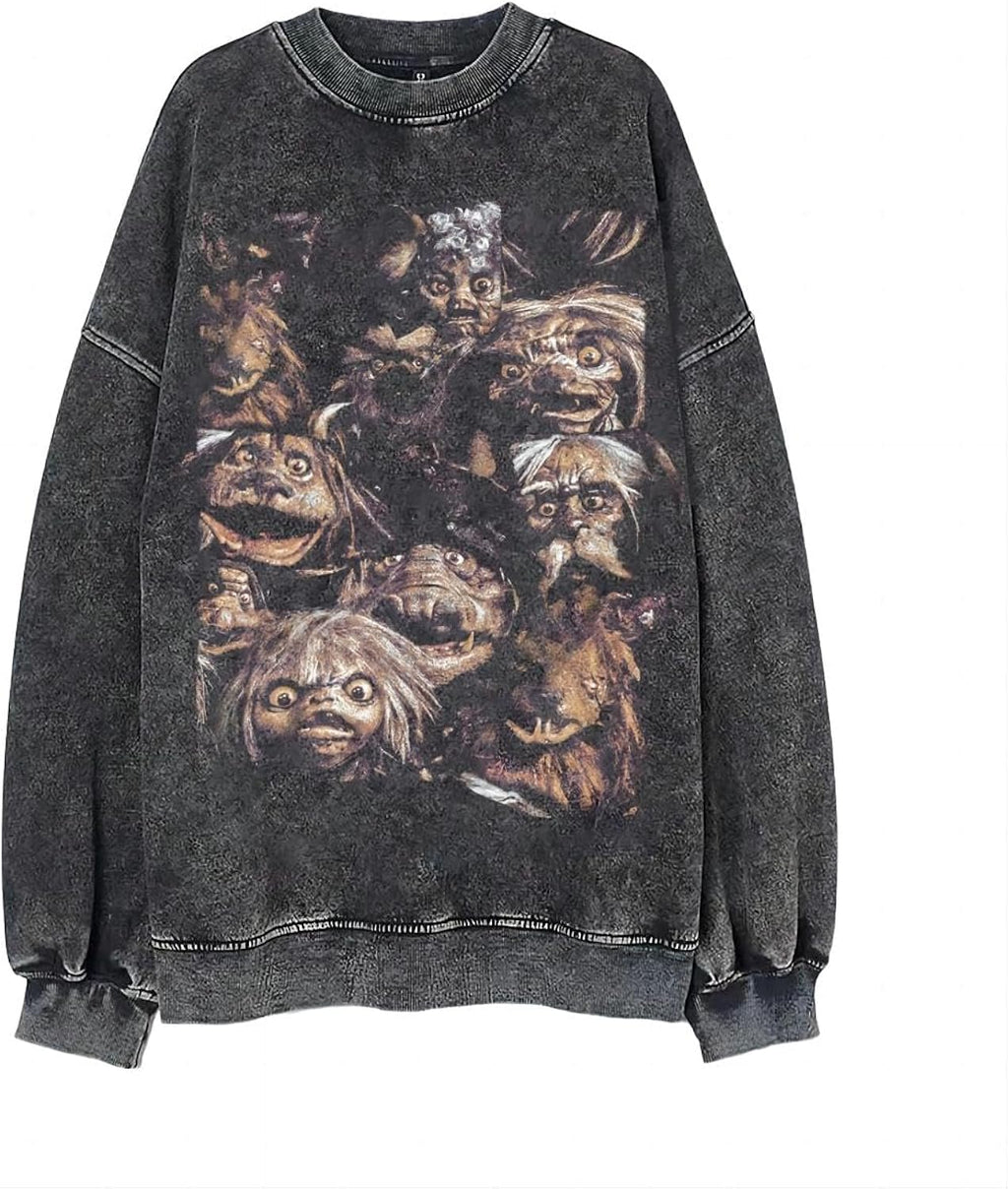 Vintage Movie Sweatshirt Goblins Graphic Long Sleeve Shirt